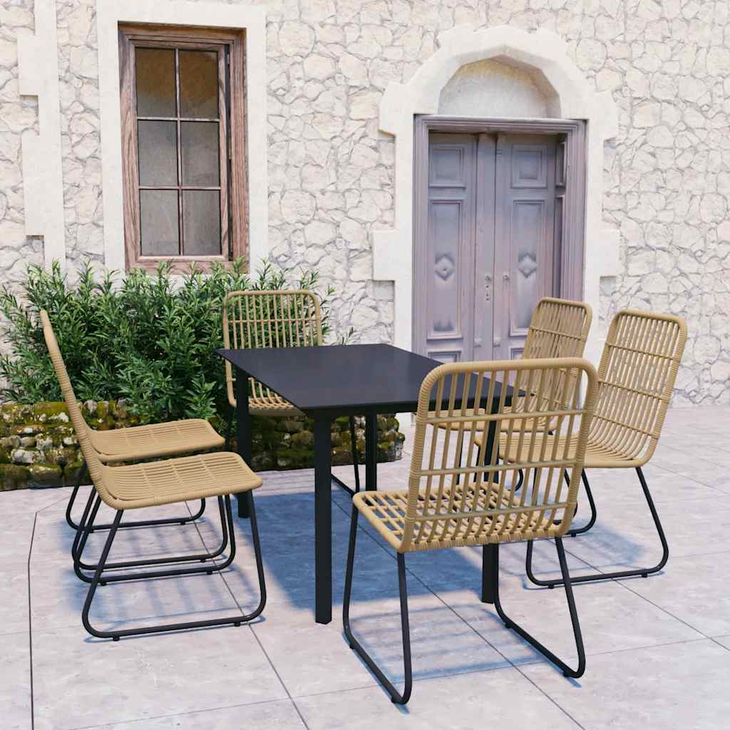 7-delige Tuinset poly rattan en glas is nu te koop bij PeponiXL, paradijselijk wonen!