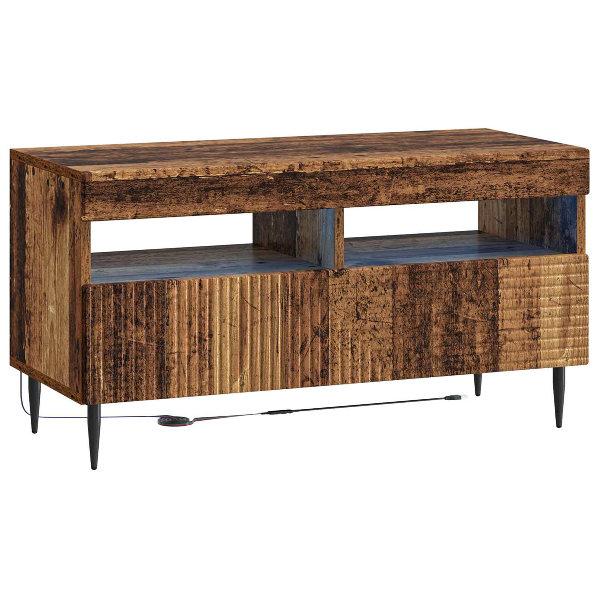 LED tv-meubel Oud hout Bewerkt hout is nu te koop bij PeponiXL, paradijselijk wonen!