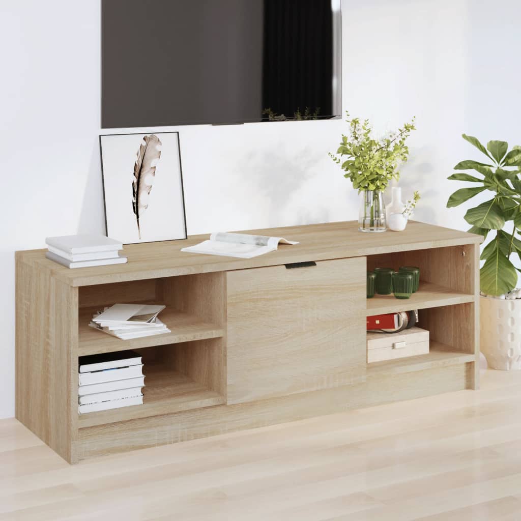Tv-meubel 102x35,5x36,5 cm bewerkt hout sonoma eikenkleurig is nu te koop bij PeponiXL, paradijselijk wonen!