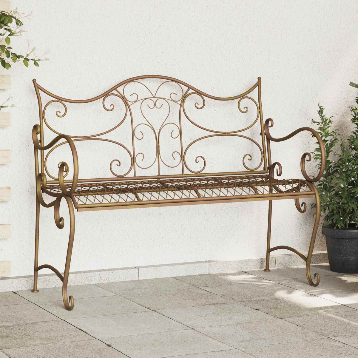 Tuinbank 2-Aantal zitplaatsen 114 x 56,5 x 90 cm Staal is nu te koop bij PeponiXL, paradijselijk wonen!