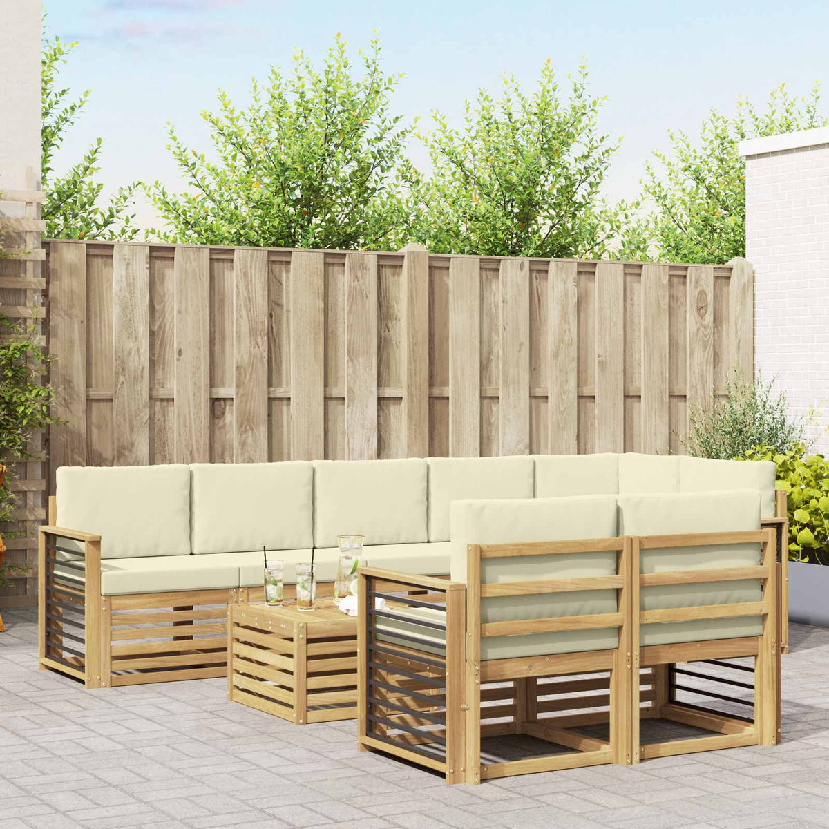 Sofa-Sets Massief Acaciahout is nu te koop bij PeponiXL, paradijselijk wonen!