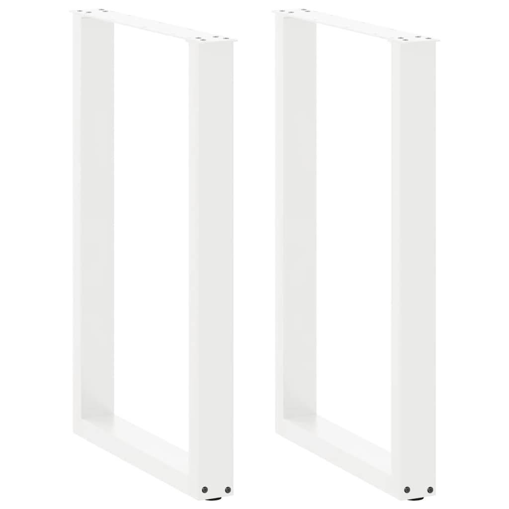 Bartafelpoten 2 st U-vormig 60x(90-91)cm staal wit is nu te koop bij PeponiXL, paradijselijk wonen!