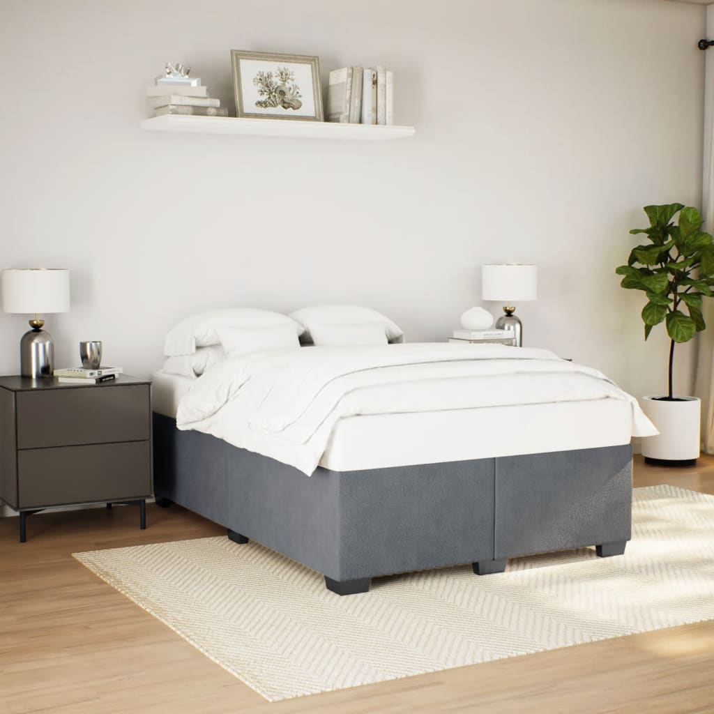 Bedframe zonder matras 160x200 cm fluweel donkergrijs is nu te koop bij PeponiXL, paradijselijk wonen!