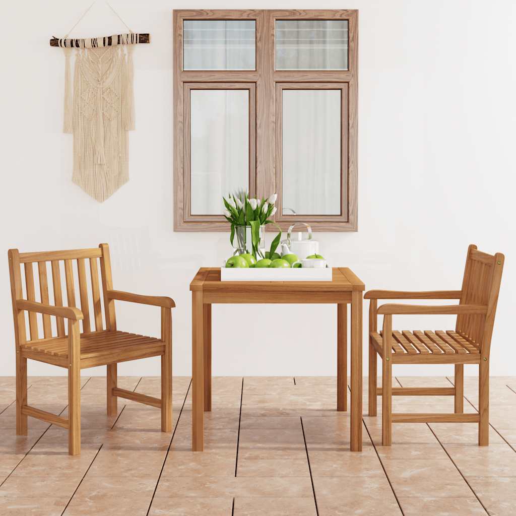 3-delige tuinset 80x80 cm massief teakhout is nu te koop bij PeponiXL, paradijselijk wonen!