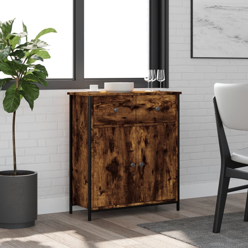 Dressoir 70x30x80 cm bewerkt hout gerookt eikenkleurig is nu te koop bij PeponiXL, paradijselijk wonen!