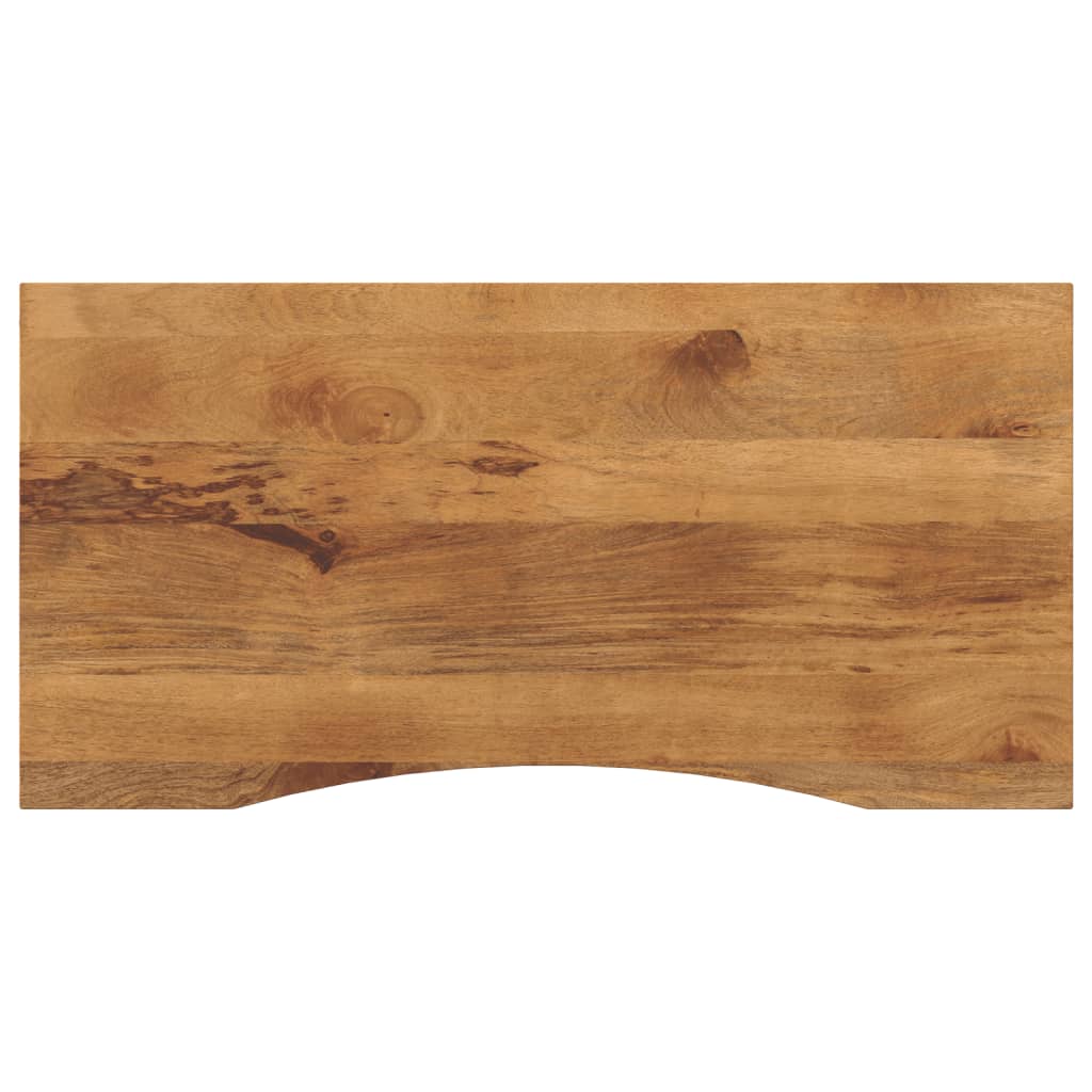 Bureaublad met ronding 140x50x2,5 cm massief ruw mangohout is nu te koop bij PeponiXL, paradijselijk wonen!