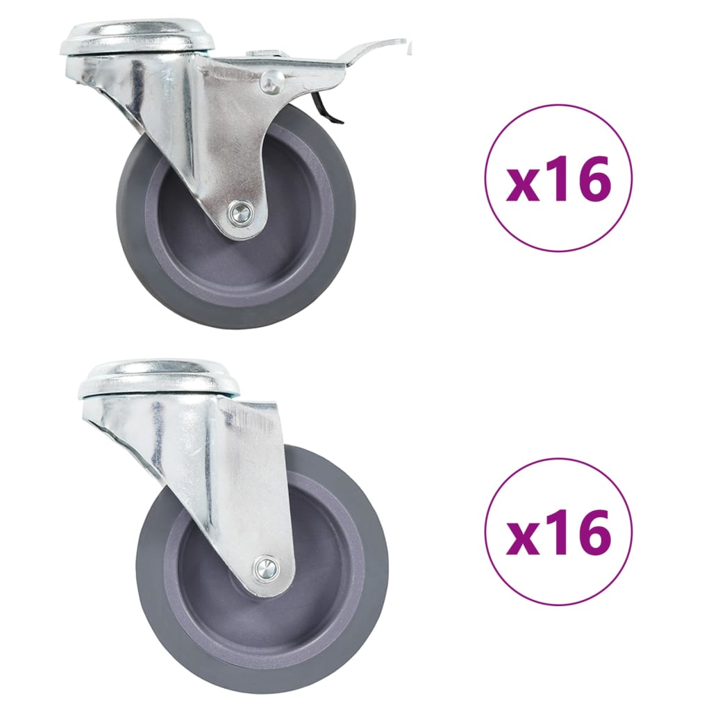 32 st Zwenkwielen met boutgaten 75 mm is nu te koop bij PeponiXL, paradijselijk wonen!