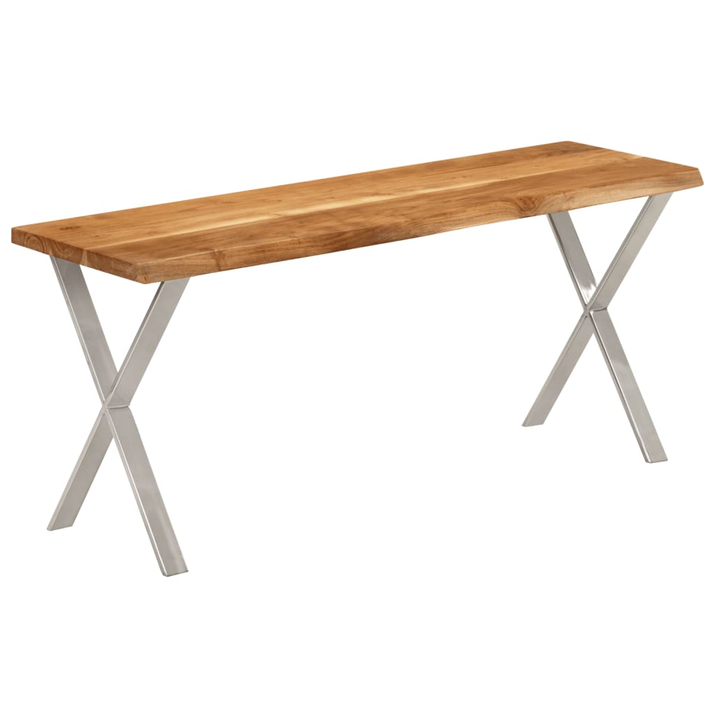 Bankje met natuurlijke rand 105 cm massief acaciahout is nu te koop bij PeponiXL, paradijselijk wonen!