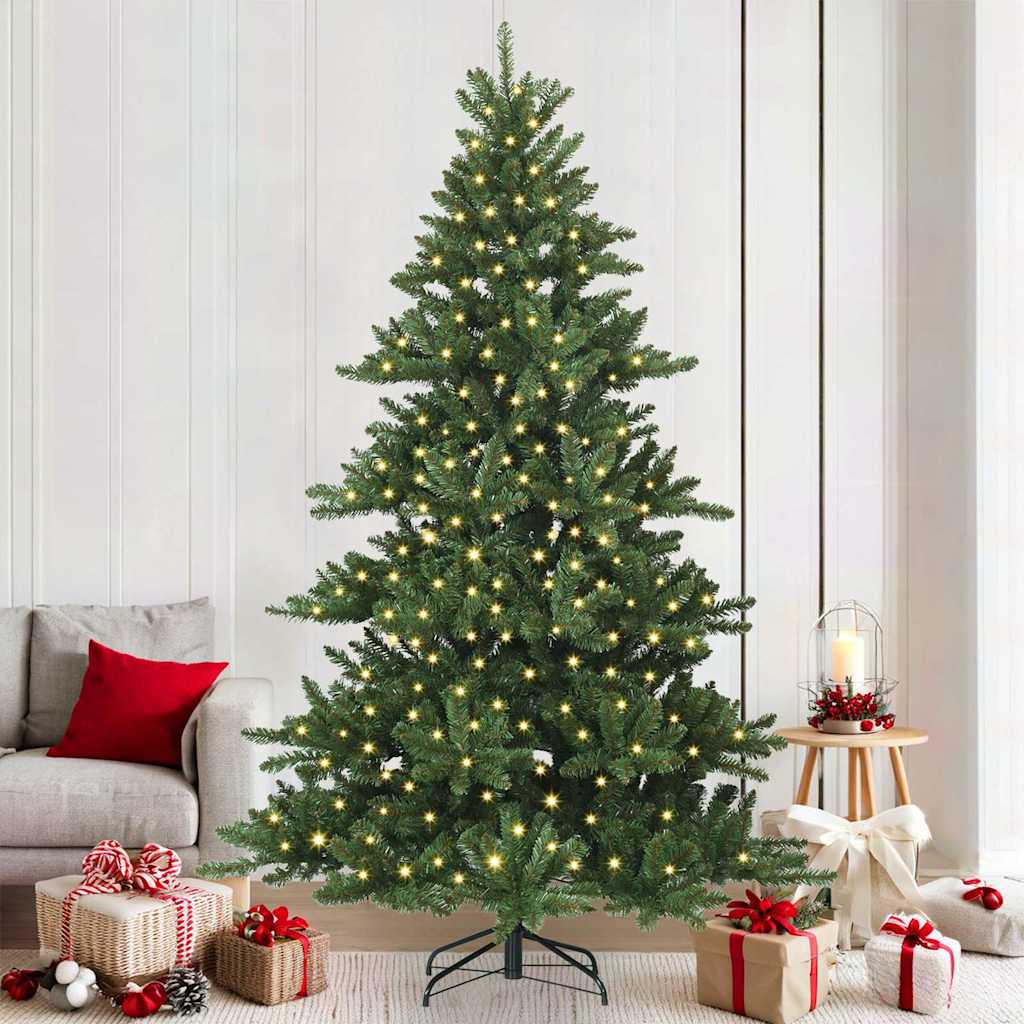 Kunstmatige Inklapbare Kerstboom Groen 210 cm PVC en staal is nu te koop bij PeponiXL, paradijselijk wonen!