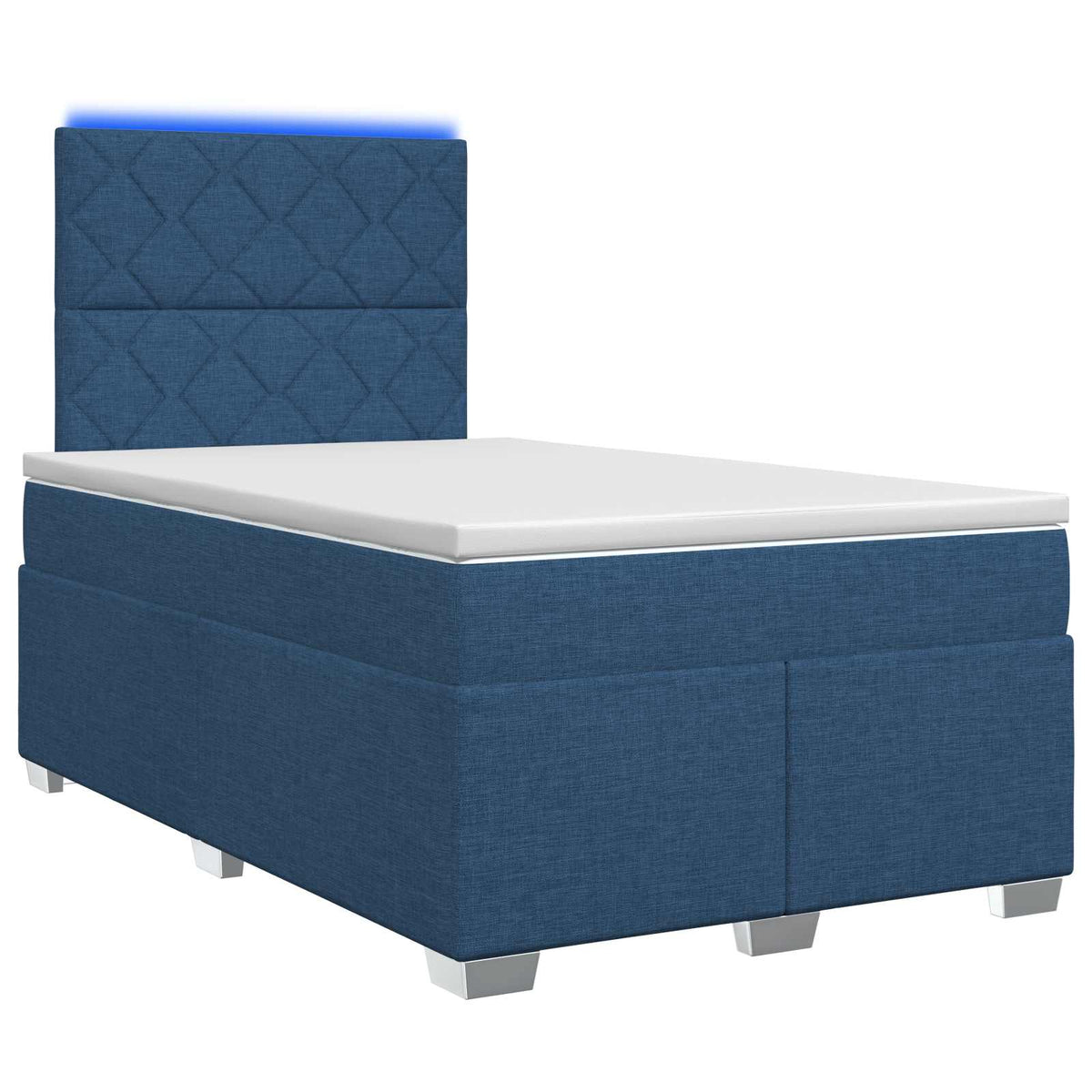 Boxspringbed met matras met hoofdeinde Blauw 120 x 200 cm Stof is nu te koop bij PeponiXL, paradijselijk wonen!