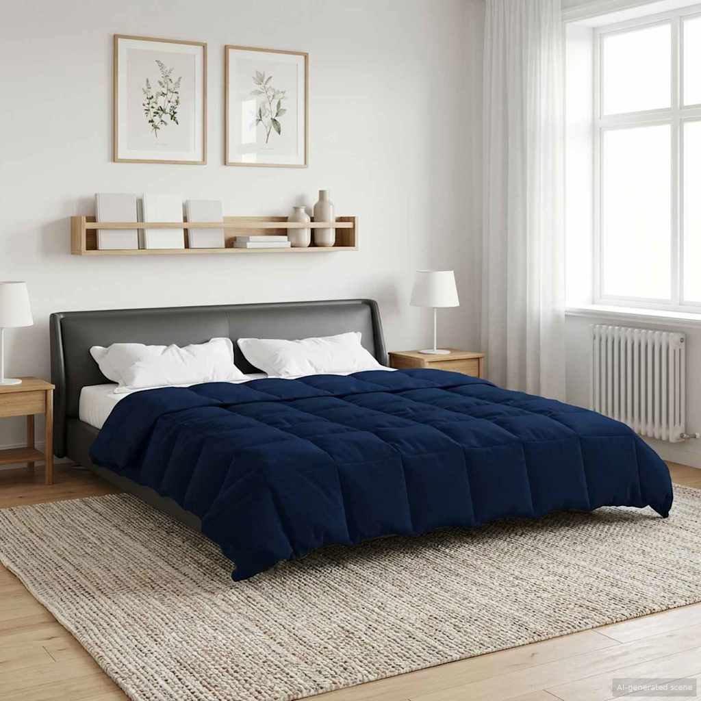 Winter Dekbed Gekwilt Donkerblauw 200 x 240 cm Microfiber is nu te koop bij PeponiXL, paradijselijk wonen!