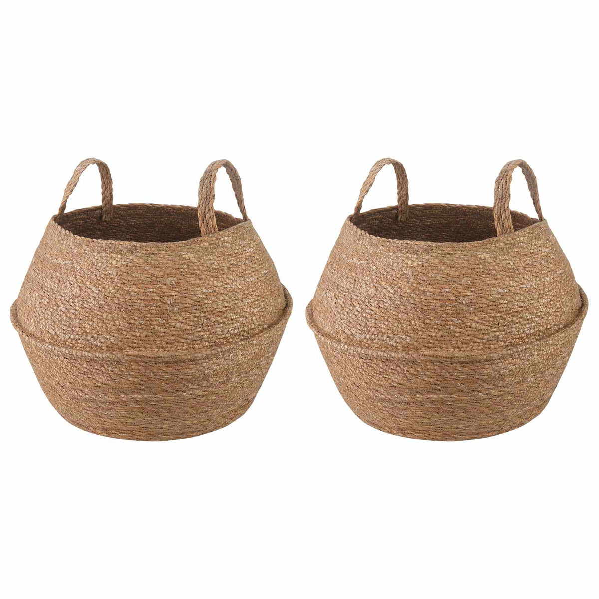 Plantenpot met handvatten 2 pcs Naturel Ø 45 x 36 cm is nu te koop bij PeponiXL, paradijselijk wonen!