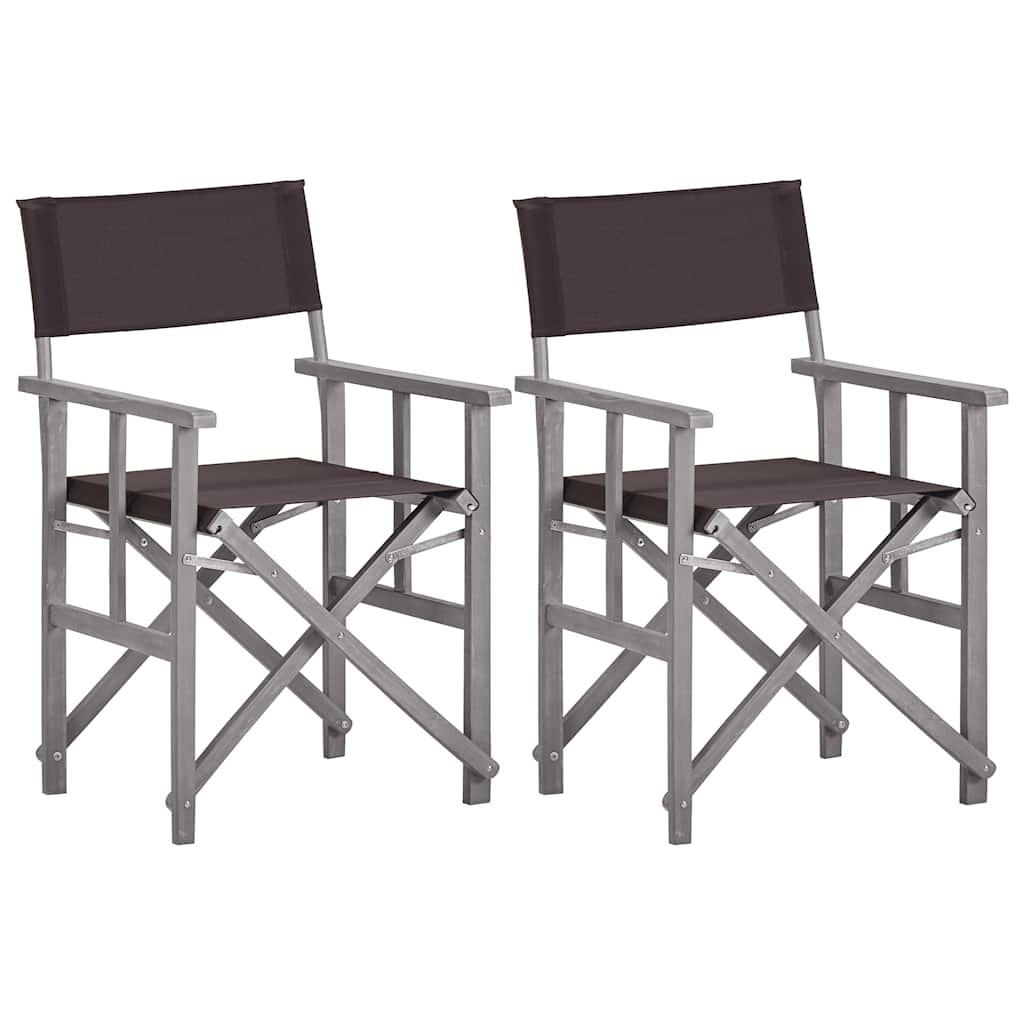 Regisseursstoelen 2 st massief acaciahout is nu te koop bij PeponiXL, paradijselijk wonen!