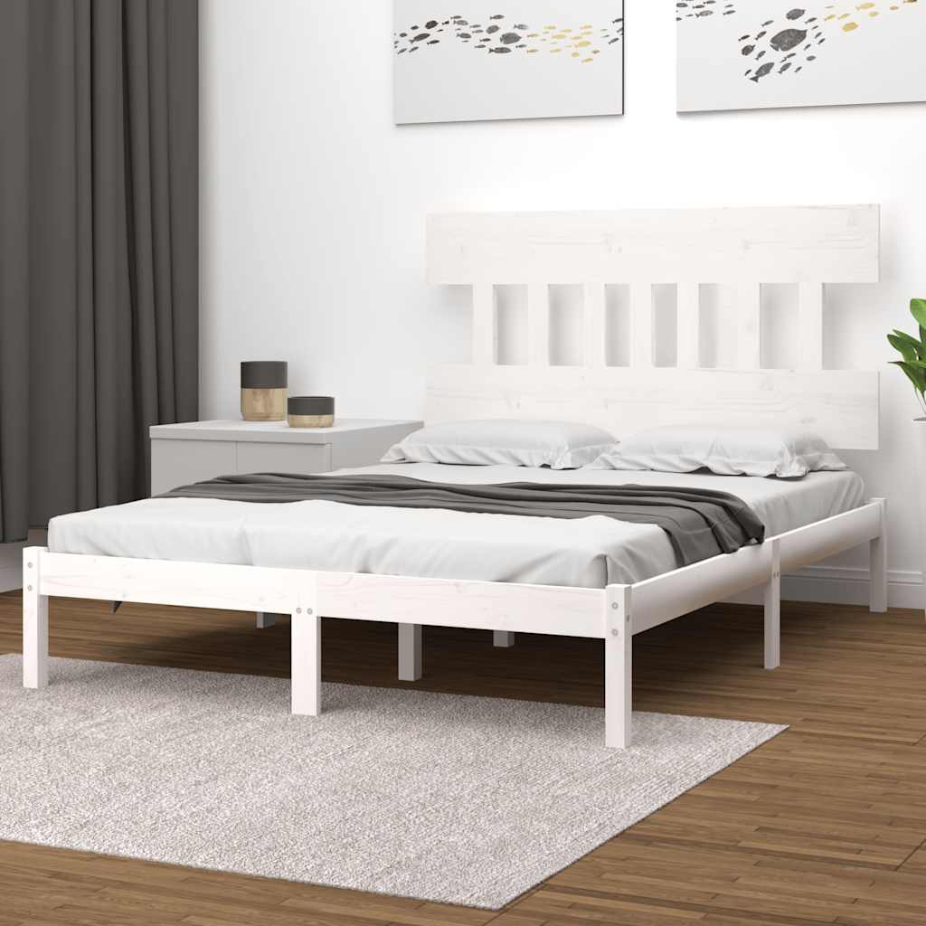 Bedframe massief hout wit 120x200 cm is nu te koop bij PeponiXL, paradijselijk wonen!