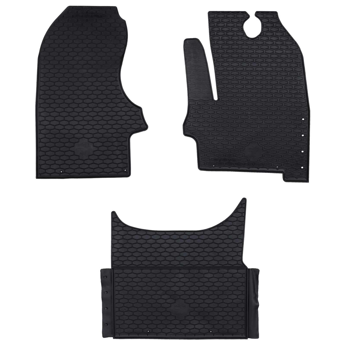 Autobodemmat 3 pcs Zwart Geschikt voor Iveco DAILY 2014- Rubber is nu te koop bij PeponiXL, paradijselijk wonen!