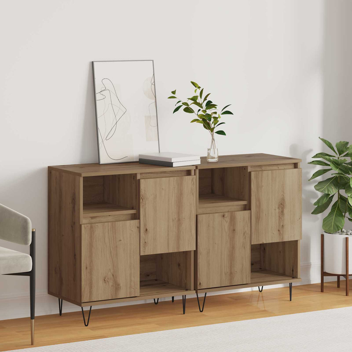 Dressoir 2 pcs Artisan Eiken 60 x 35 x 70 cm is nu te koop bij PeponiXL, paradijselijk wonen!