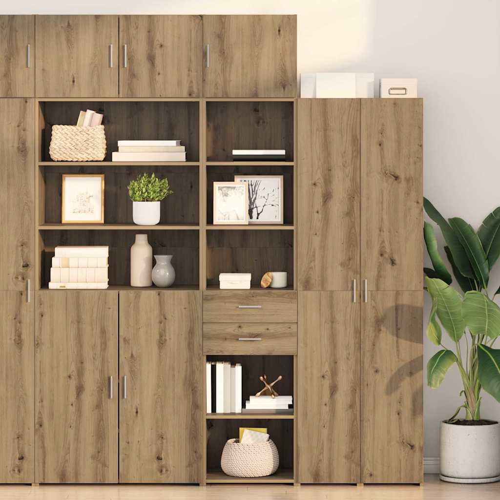 Highboard Artisan Eiken 45 x 42,5 x 185 cm Bewerkt hout is nu te koop bij PeponiXL, paradijselijk wonen!