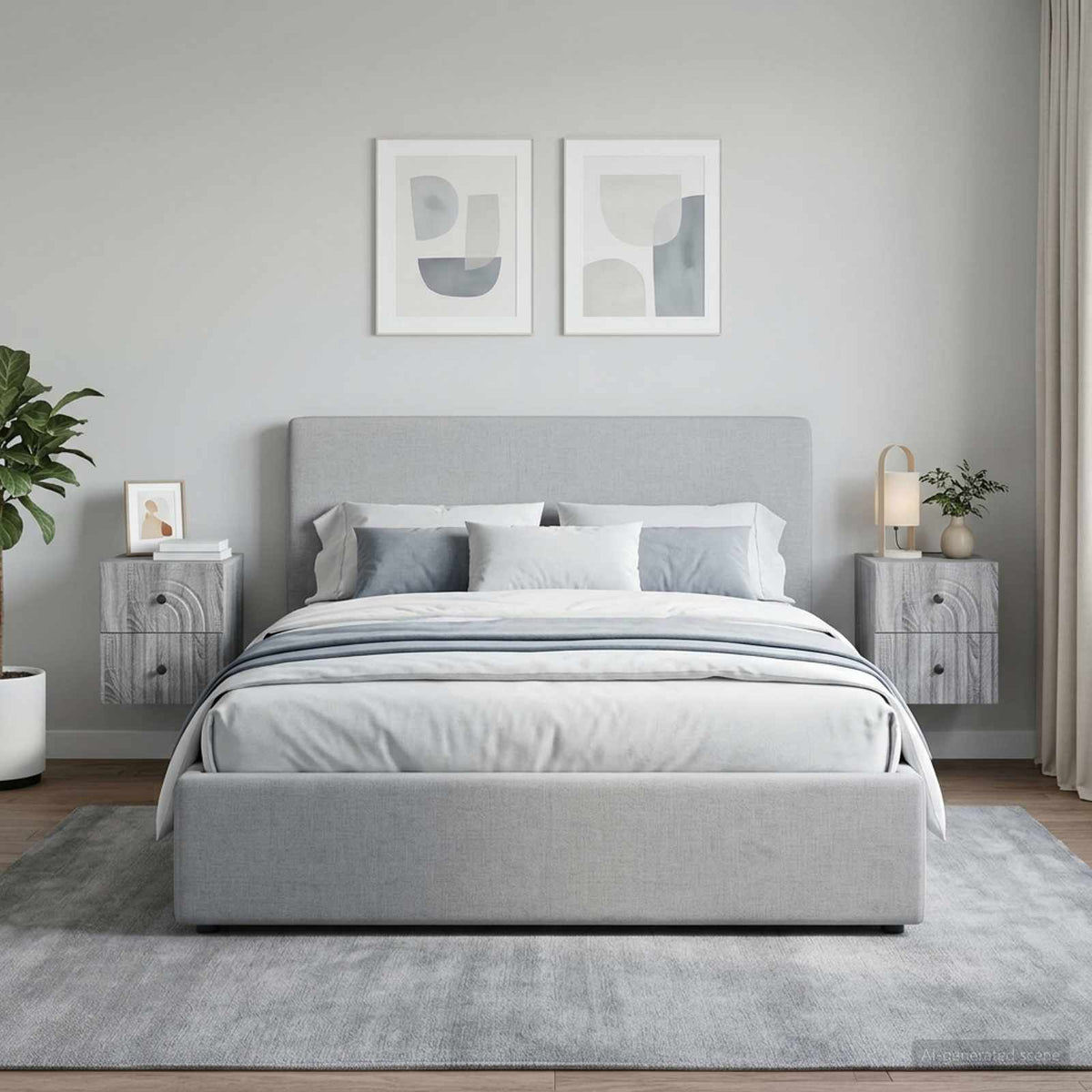 Wandbeugel Bedkast 2 pcs Grijs sonoma 33 x 34,5 x 40 cm is nu te koop bij PeponiXL, paradijselijk wonen!