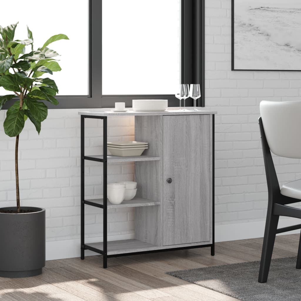 Dressoir 70x30x80 cm bewerkt hout grijs sonoma is nu te koop bij PeponiXL, paradijselijk wonen!