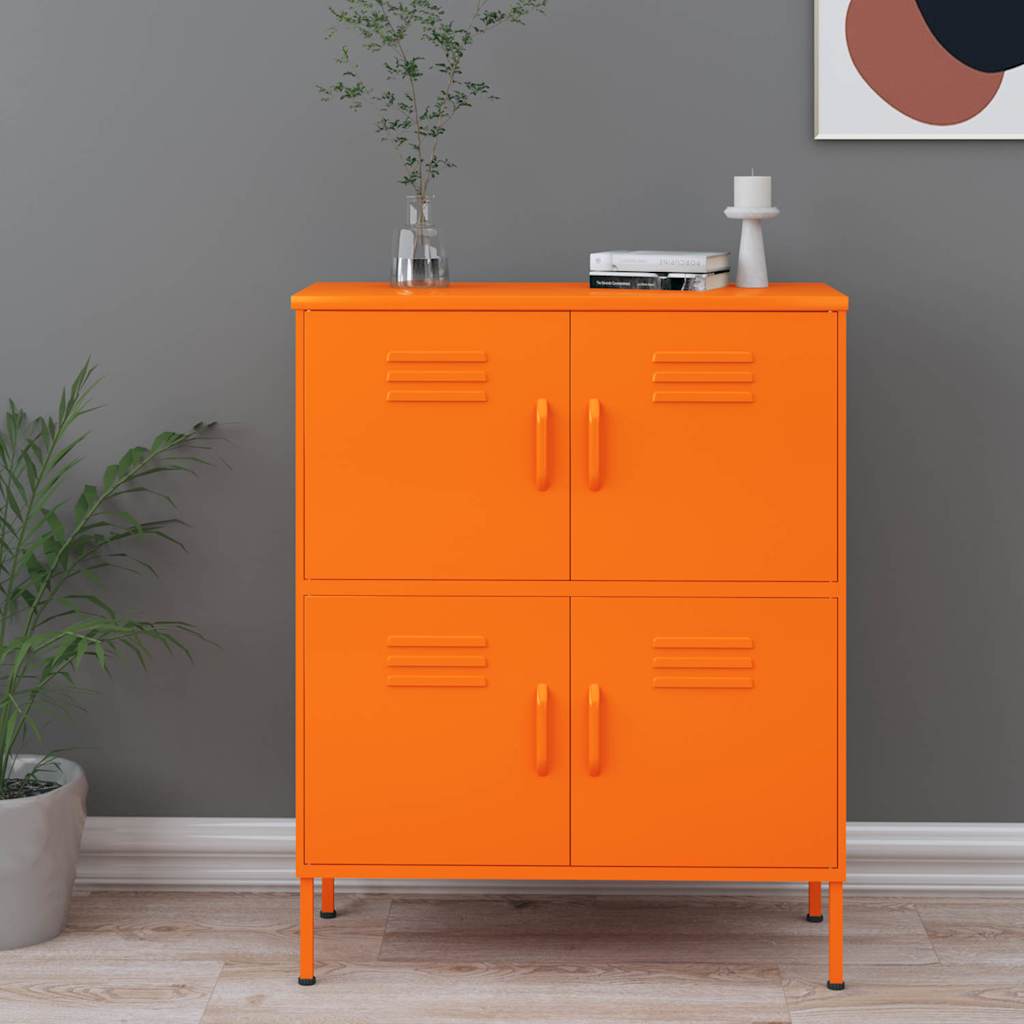 Opbergkast 80x35x101,5 cm staal oranje is nu te koop bij PeponiXL, paradijselijk wonen!