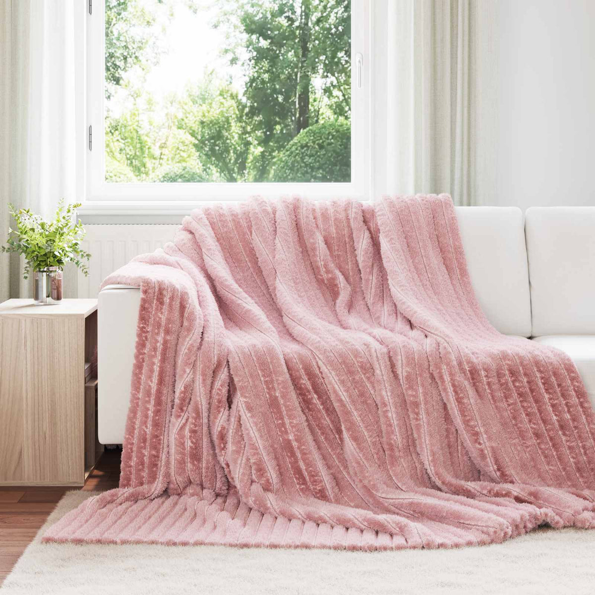 Gooi Deken Roze 270 x 240 cm Fleece is nu te koop bij PeponiXL, paradijselijk wonen!