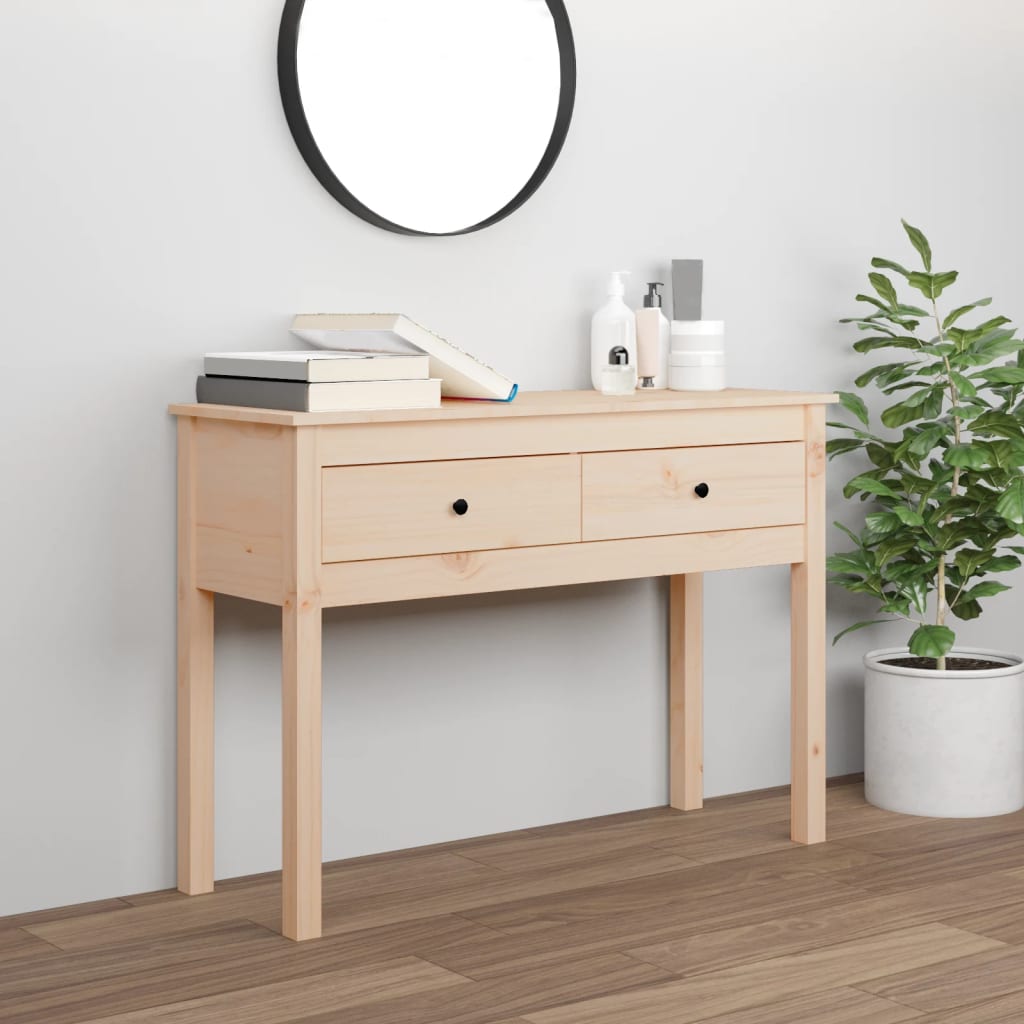 Wandtafel 100x35x75 cm massief grenenhout is nu te koop bij PeponiXL, paradijselijk wonen!