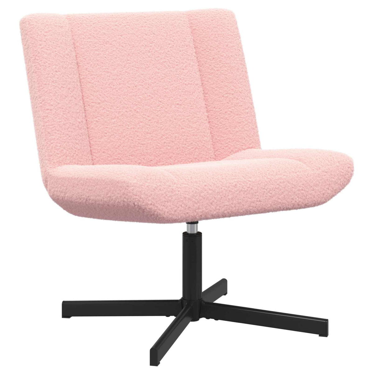 Draaistoel Roze 63 x 75 x 76 cm Schapenvacht is nu te koop bij PeponiXL, paradijselijk wonen!