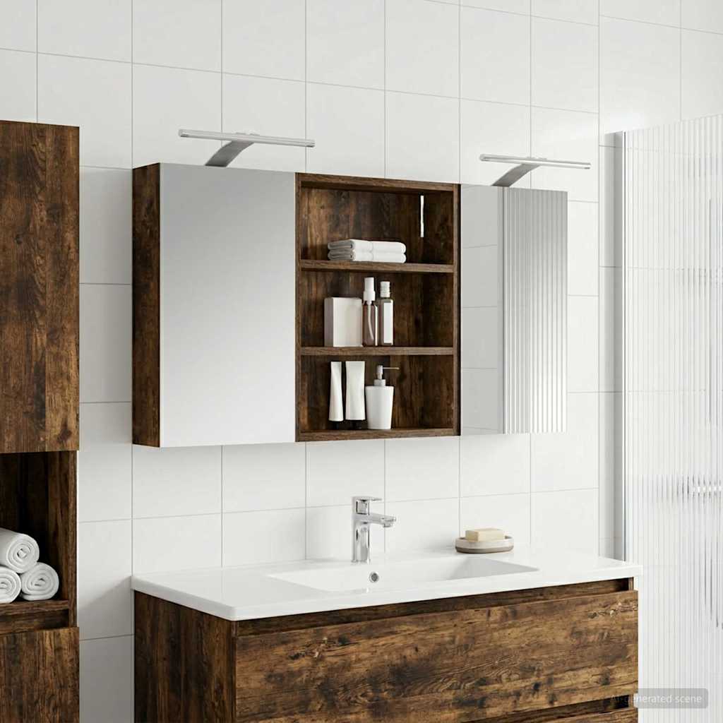 Badkamerkastenset 3 st 100 x 10,5 x 50 cm Bewerkt hout is nu te koop bij PeponiXL, paradijselijk wonen!