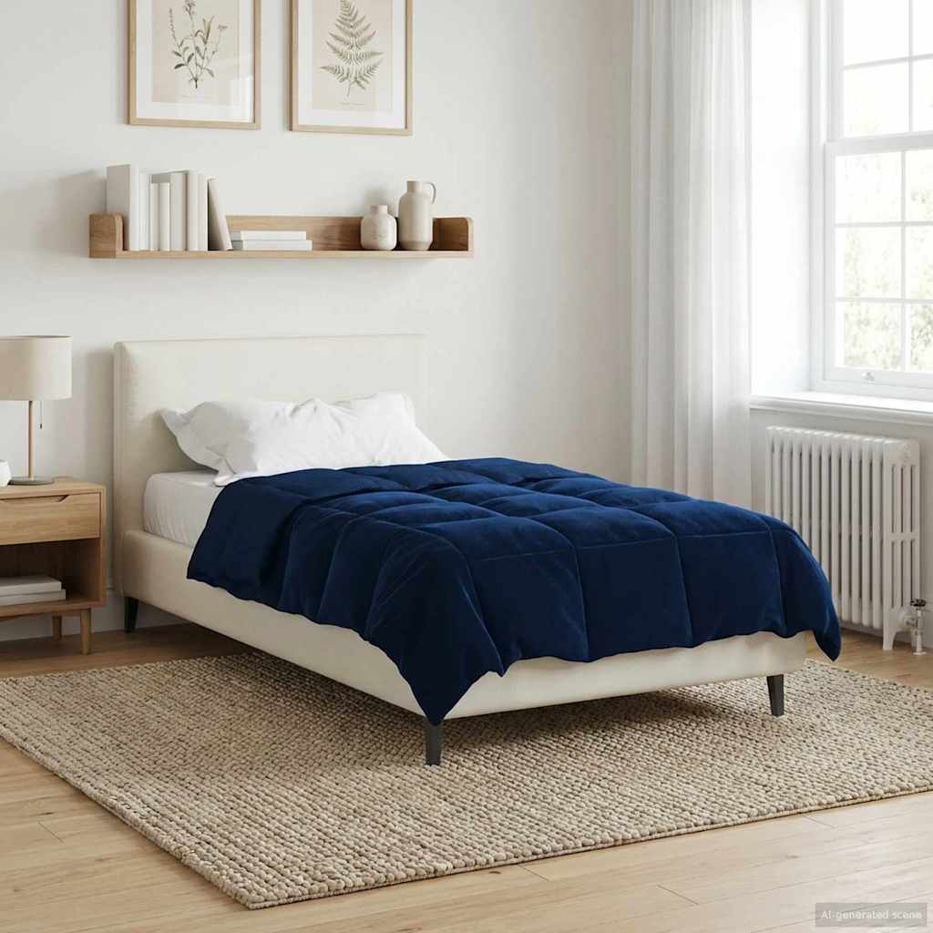 Zomer Dekbed Gekwilt Donkerblauw 140 x 220 cm Microfiber is nu te koop bij PeponiXL, paradijselijk wonen!