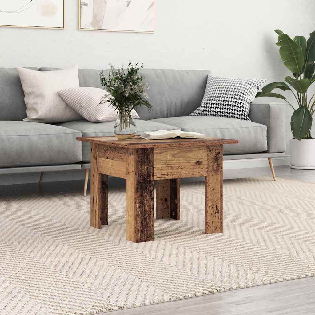 Salontafel Oudhout 55 x 55 x 42 cm Bewerkt hout is nu te koop bij PeponiXL, paradijselijk wonen!