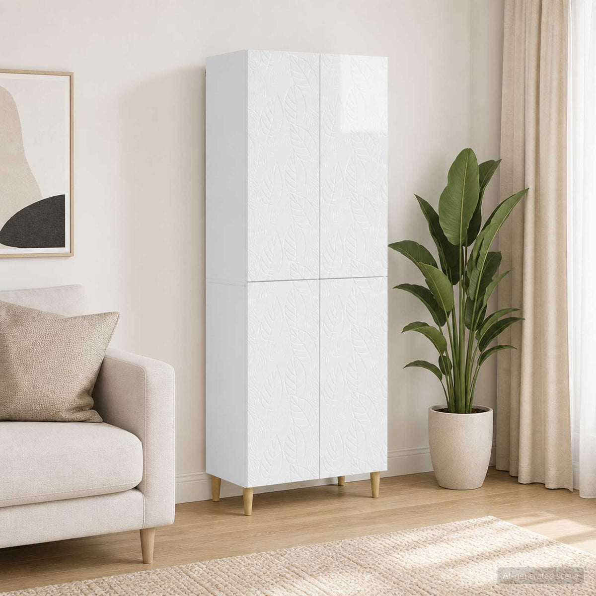 Kastenset 2 pcs Hoogglans Wit Bewerkt hout is nu te koop bij PeponiXL, paradijselijk wonen!