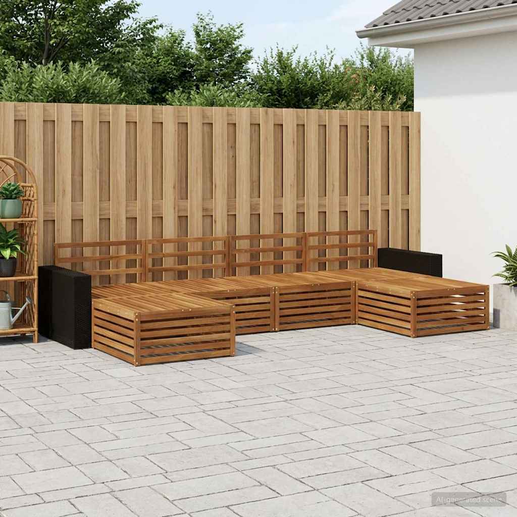Sofa-Sets 6 pcs Massief Acaciahout is nu te koop bij PeponiXL, paradijselijk wonen!