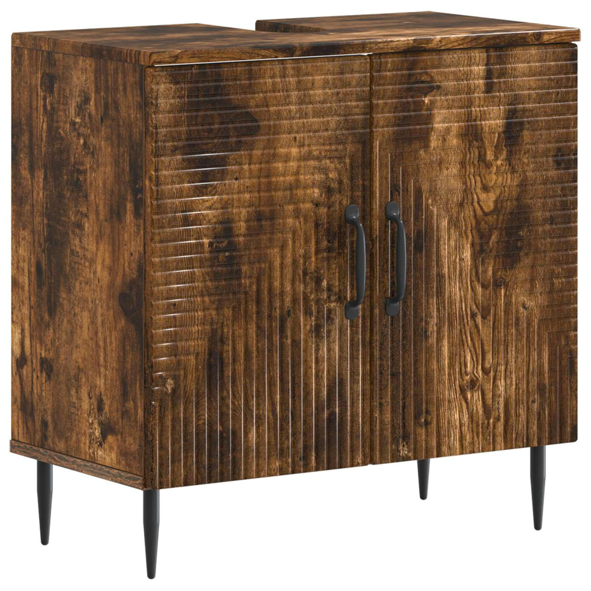 Badkamer wastafelkast HAARLEM Gerookt eiken 59,5 x 31,5 x 59 cm is nu te koop bij PeponiXL, paradijselijk wonen!