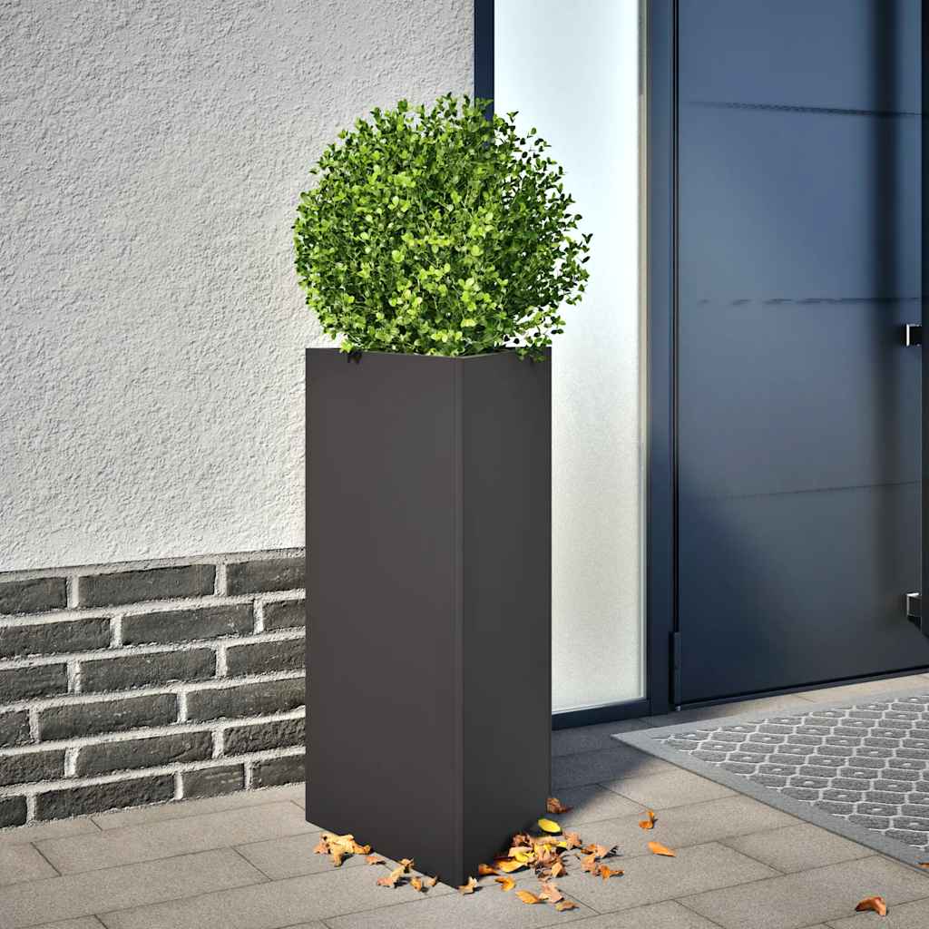 Plantenbak driehoek 40x34,5x75 cm staal zwart is nu te koop bij PeponiXL, paradijselijk wonen!