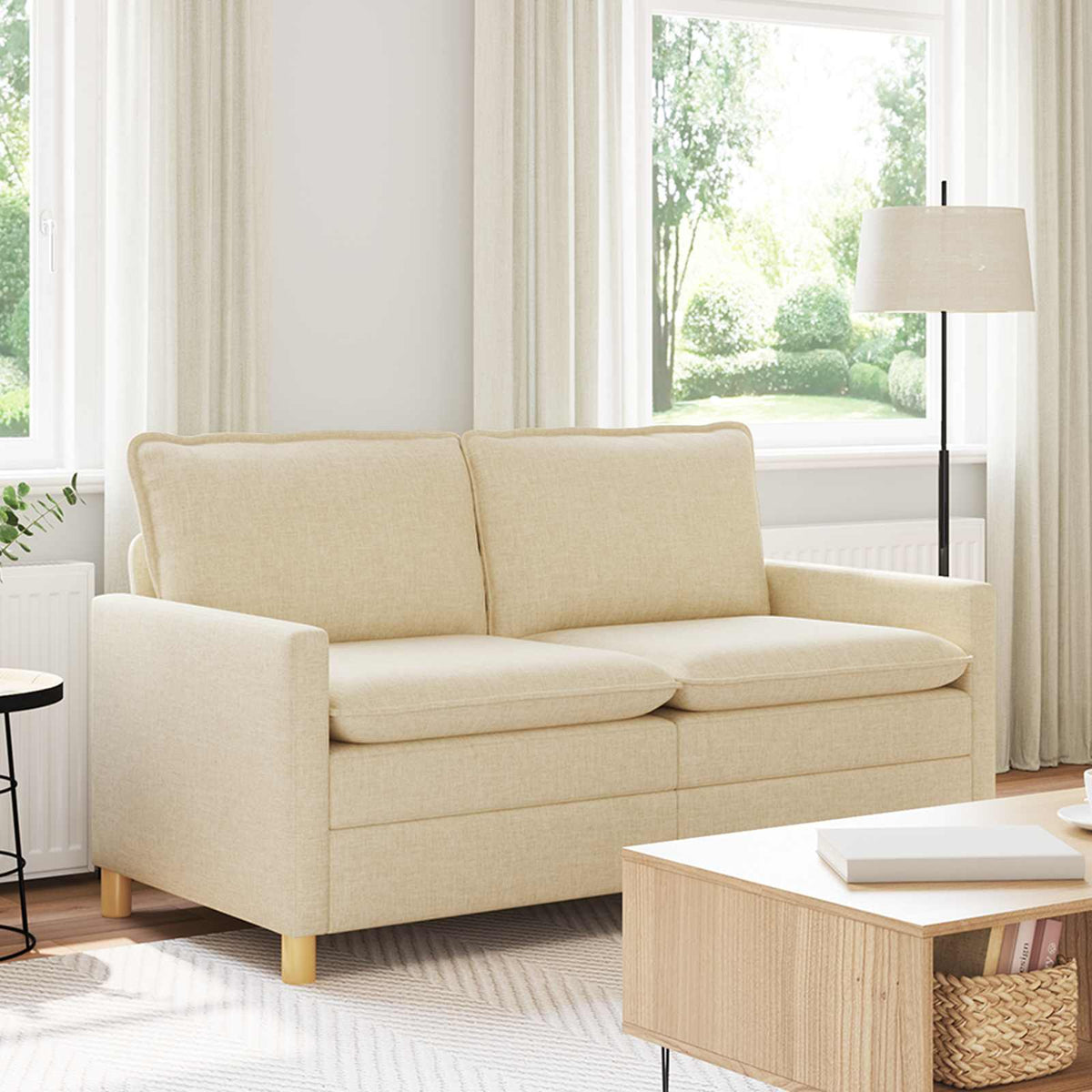 Bank Crèmekleurig Stof is nu te koop bij PeponiXL, paradijselijk wonen!