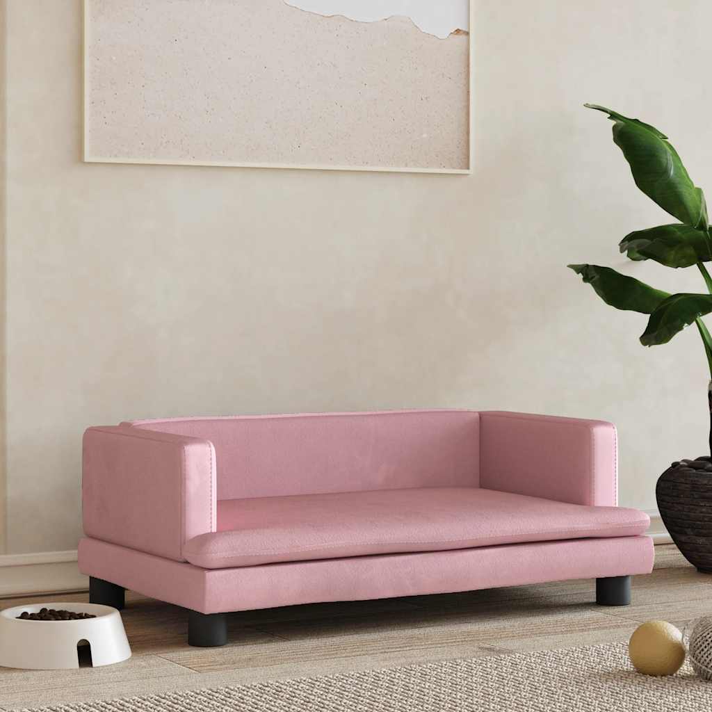 Hondenmand 80x45x30 cm fluweel roze is nu te koop bij PeponiXL, paradijselijk wonen!