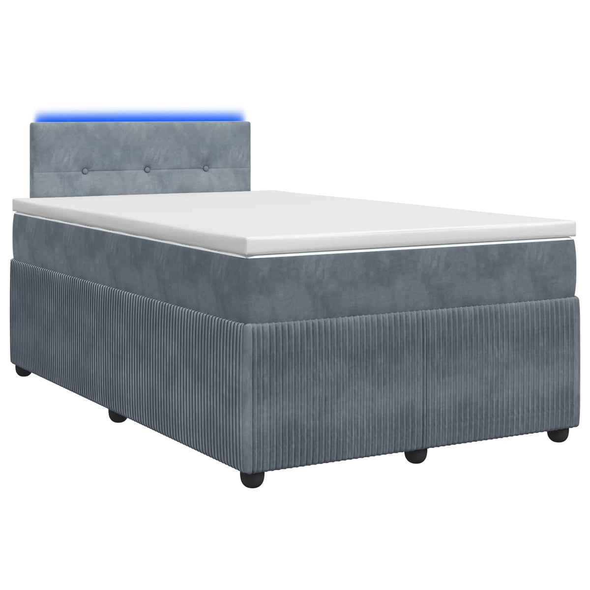Boxspringbed met matras Donkergrijs 120 x 190 cm Fluweel is nu te koop bij PeponiXL, paradijselijk wonen!