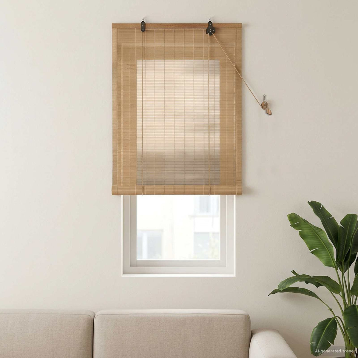 Rolgordijn Bruin 50 x 160 cm Bamboe is nu te koop bij PeponiXL, paradijselijk wonen!