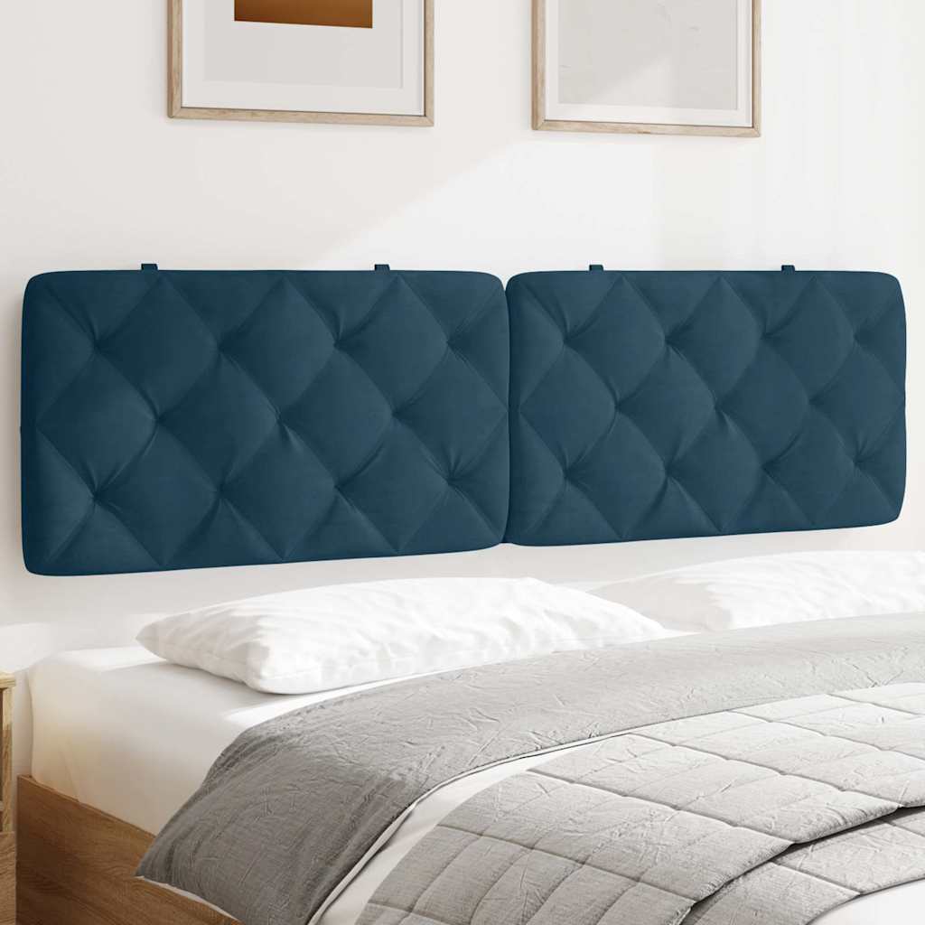 Hoofdbordkussen 180 cm fluweel blauw is nu te koop bij PeponiXL, paradijselijk wonen!