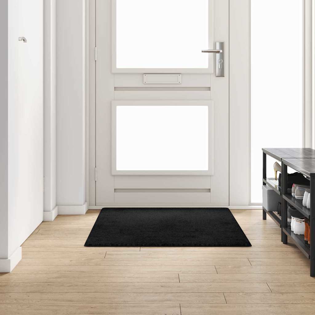 Tapijt Loper Zwart 100 x 150 cm 100% Polypropylene Tuft is nu te koop bij PeponiXL, paradijselijk wonen!