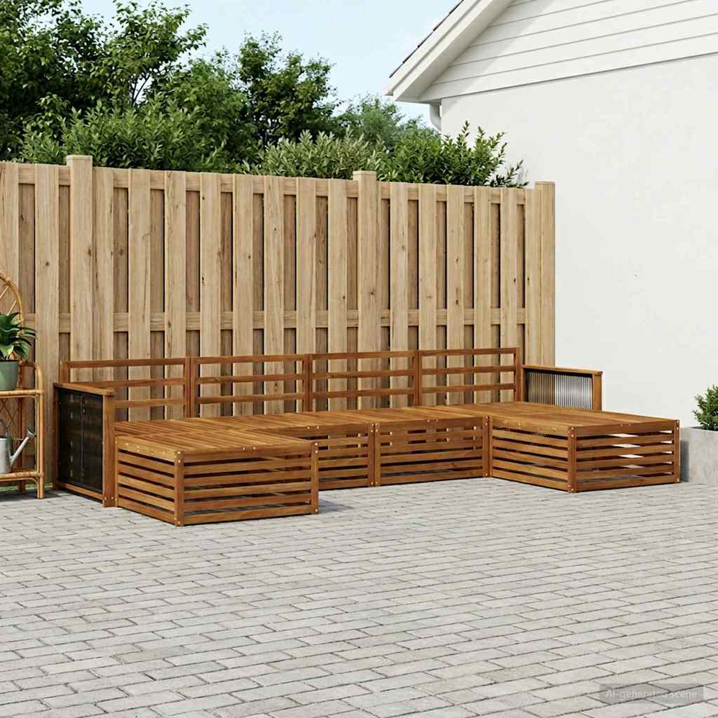 Sofa-Sets 6 pcs Massief Acaciahout is nu te koop bij PeponiXL, paradijselijk wonen!