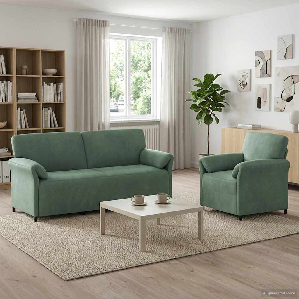 Bankstel 2 st Zeegroen Fluweel is nu te koop bij PeponiXL, paradijselijk wonen!
