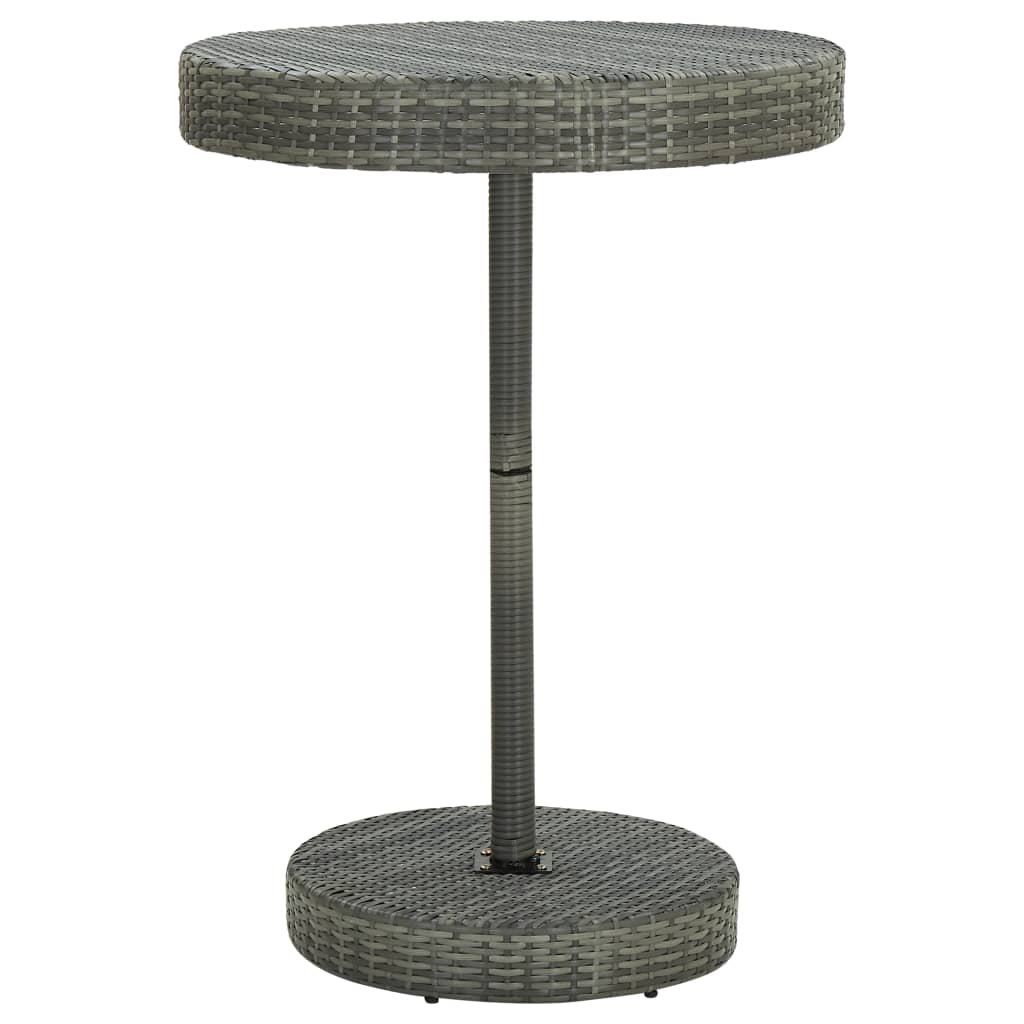 Tuintafel 75,5x106 cm poly rattan grijs is nu te koop bij PeponiXL, paradijselijk wonen!