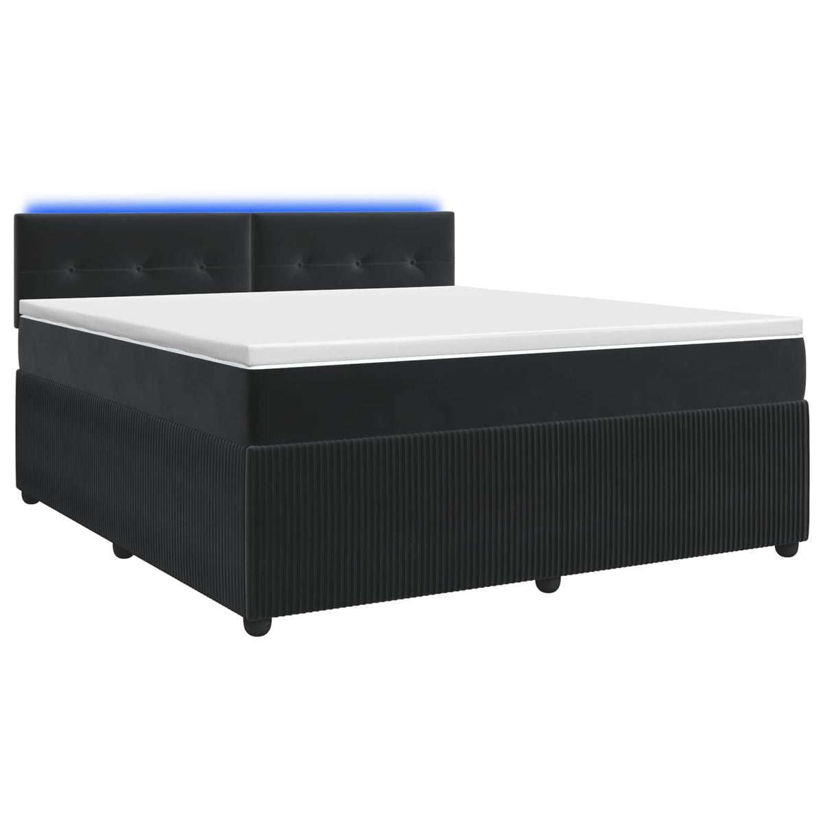 Boxspringbed met matras Zwart 180 x 200 cm Fluweel is nu te koop bij PeponiXL, paradijselijk wonen!