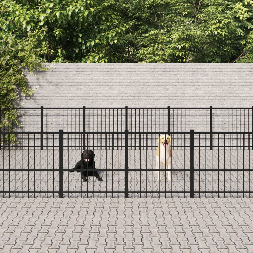 Hondenkennel voor buiten 42,34 m² staal is nu te koop bij PeponiXL, paradijselijk wonen!