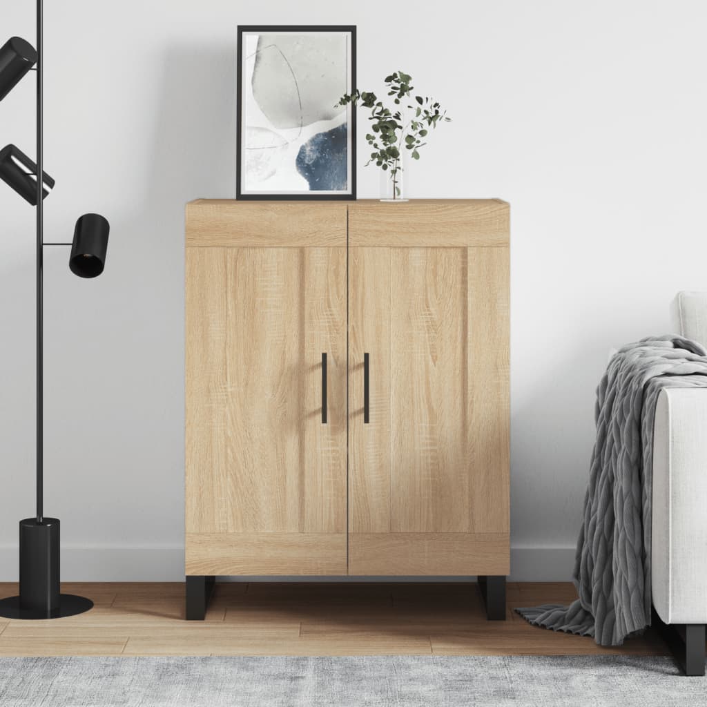 Dressoir 69,5x34x90 cm bewerkt hout sonoma eikenkleurig is nu te koop bij PeponiXL, paradijselijk wonen!
