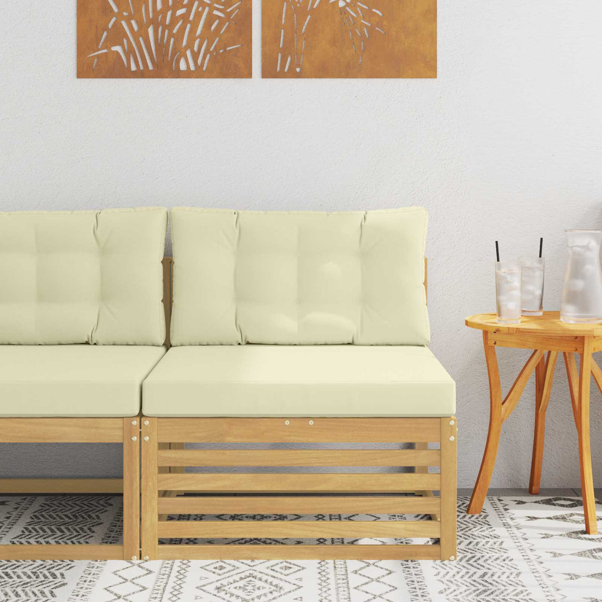 Buiten Midden Sofa Massief Acaciahout Wit 83 x 79 x 73 cm is nu te koop bij PeponiXL, paradijselijk wonen!