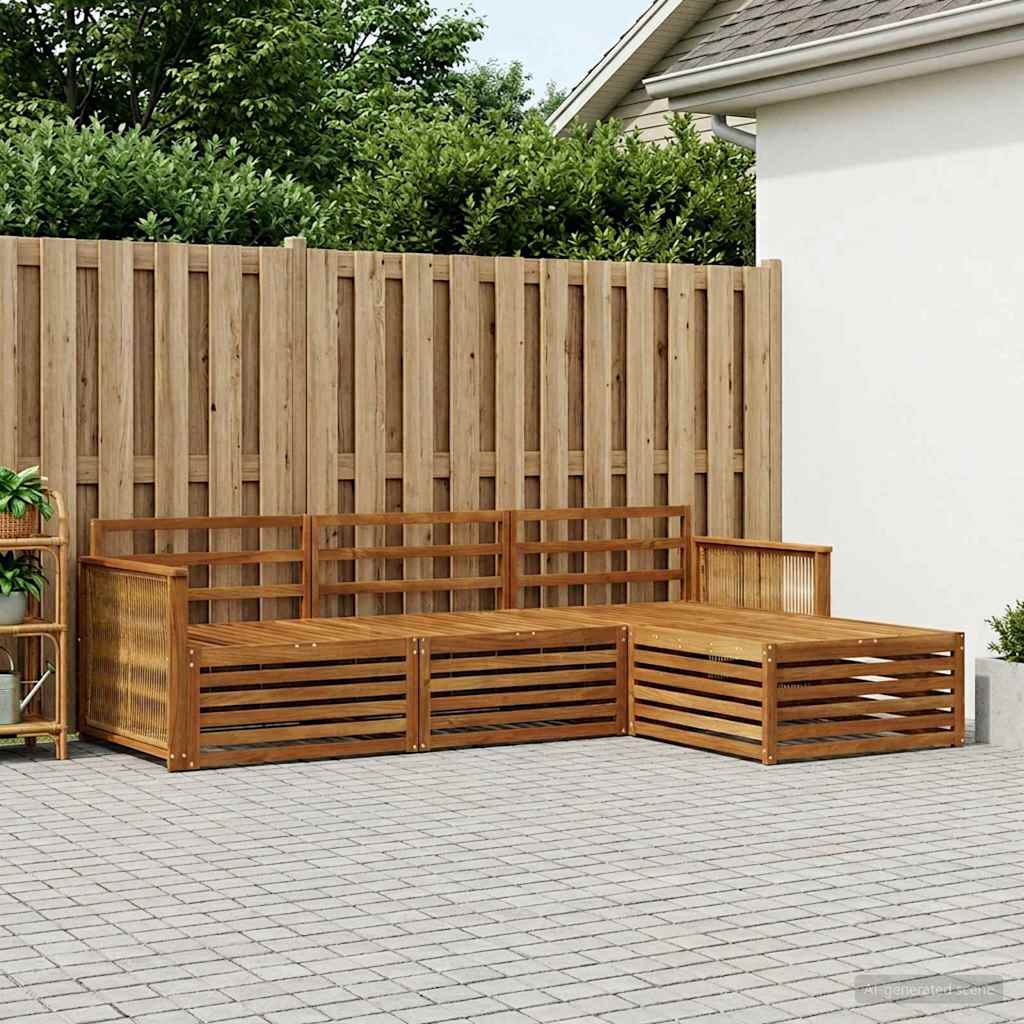Buiten bankenset Naturel 249 x 162,5 x 73 cm Massief Acaciahout is nu te koop bij PeponiXL, paradijselijk wonen!