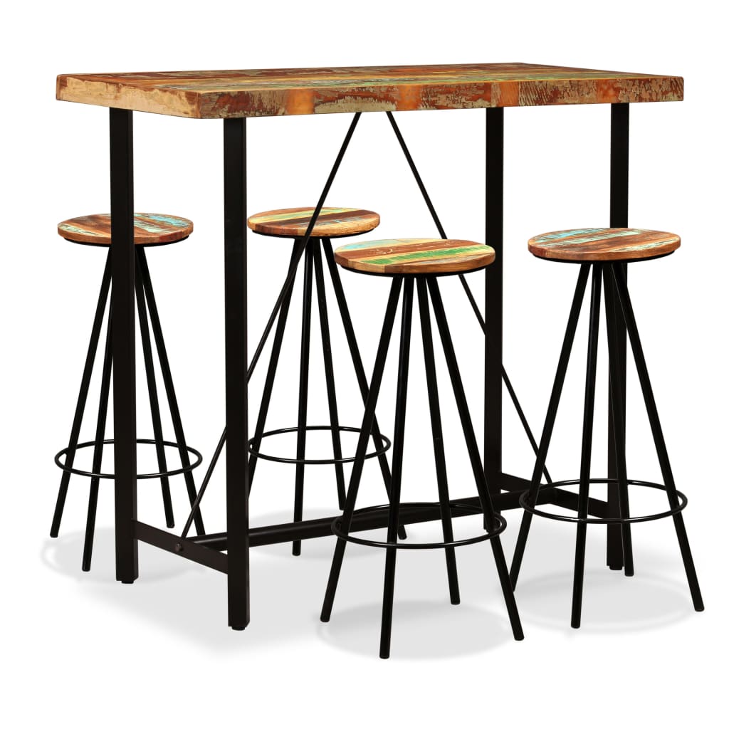 Barset massief gerecycled hout 5-delig is nu te koop bij PeponiXL, paradijselijk wonen!