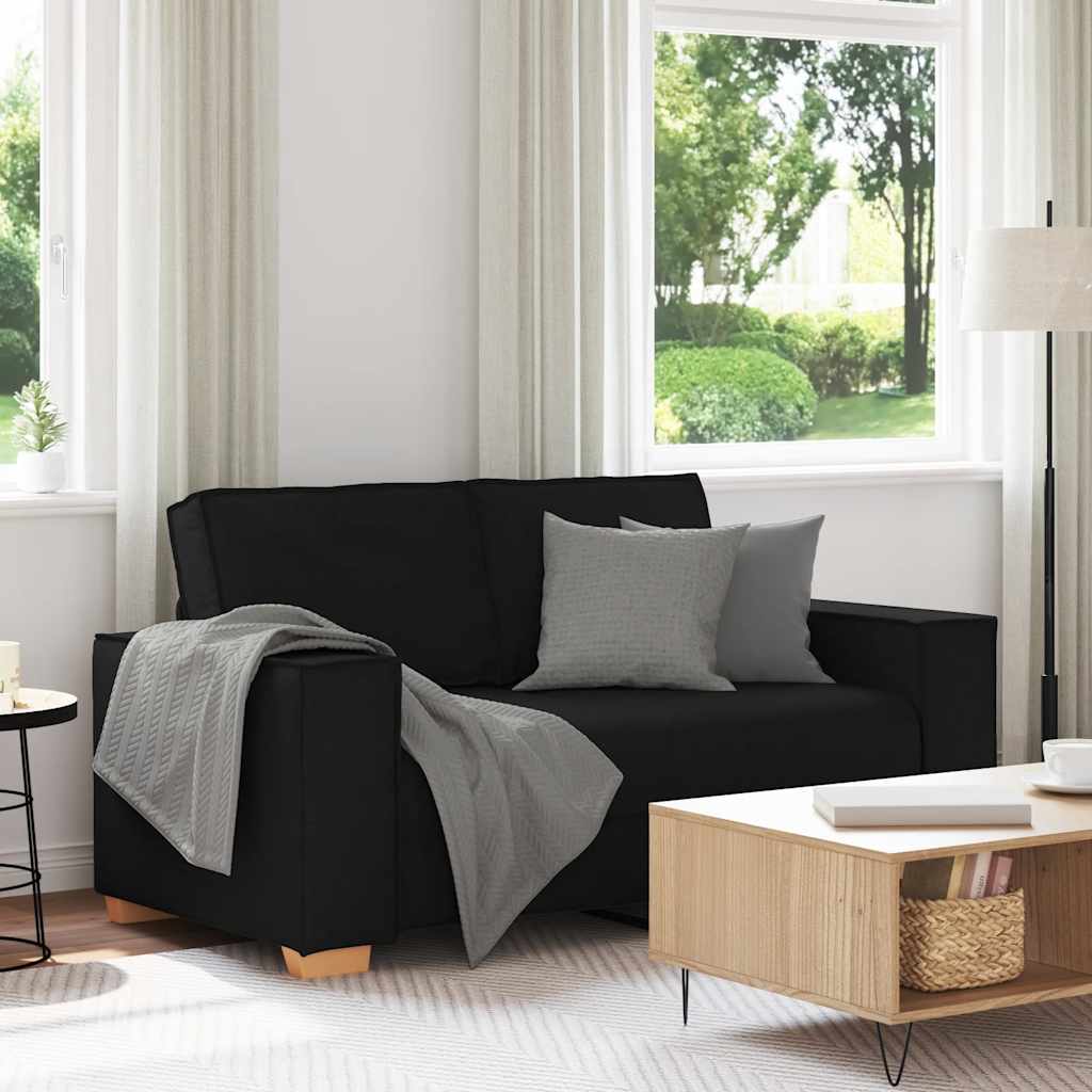2-zitsbank Zwart 160x78x84 cm Stof is nu te koop bij PeponiXL, paradijselijk wonen!